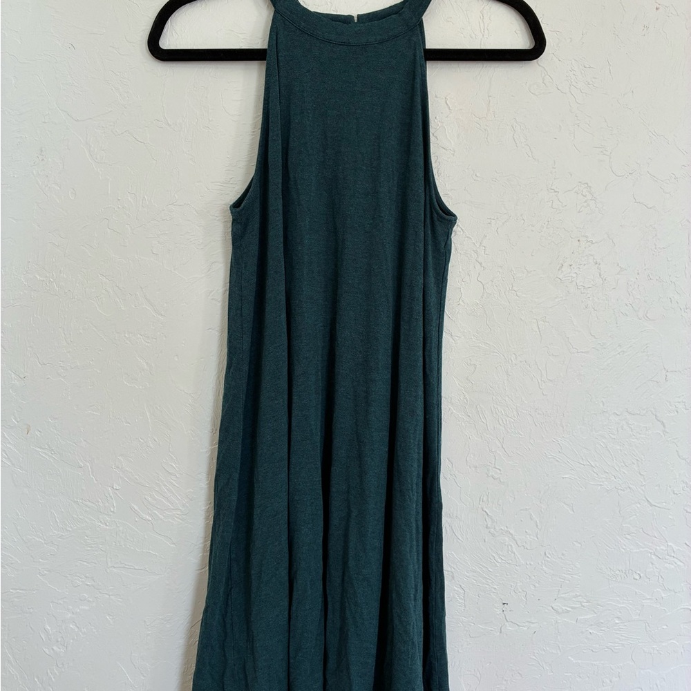 Elegant Teal Sleeveless Dress